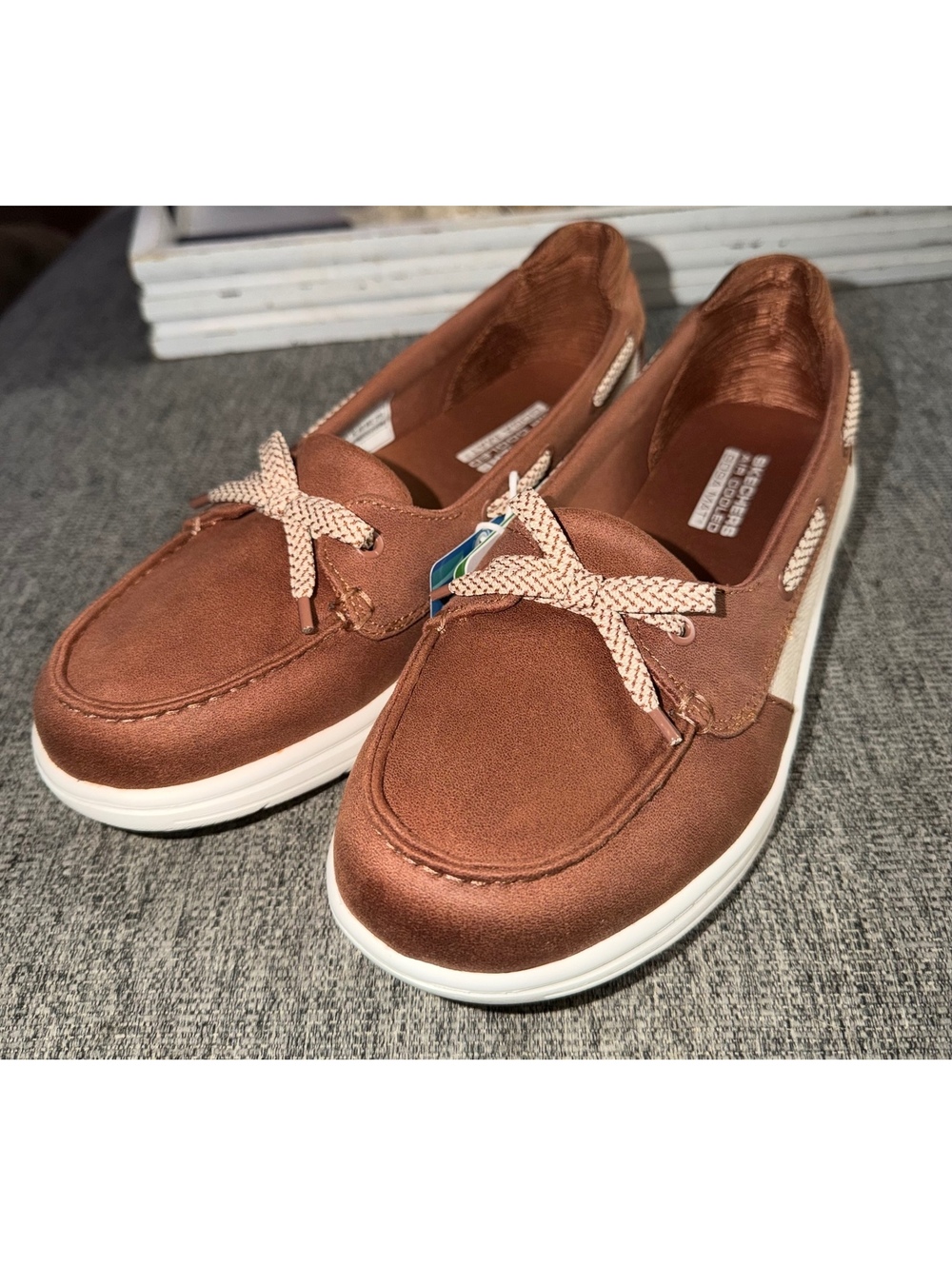 Skechers Women Sz 7.5 On-the-GO Flex Radiant Pacific Loafers Luggage Tan NIB $75